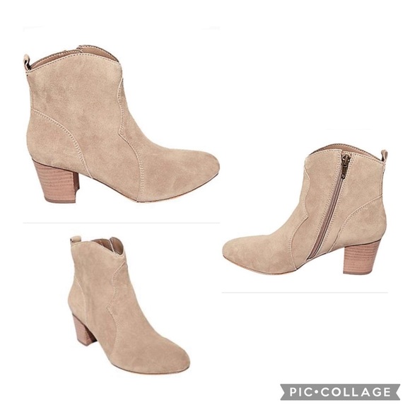 STEVE MADDEN Hipster Taupe Suede Ankle Boot - Picture 2 of 10